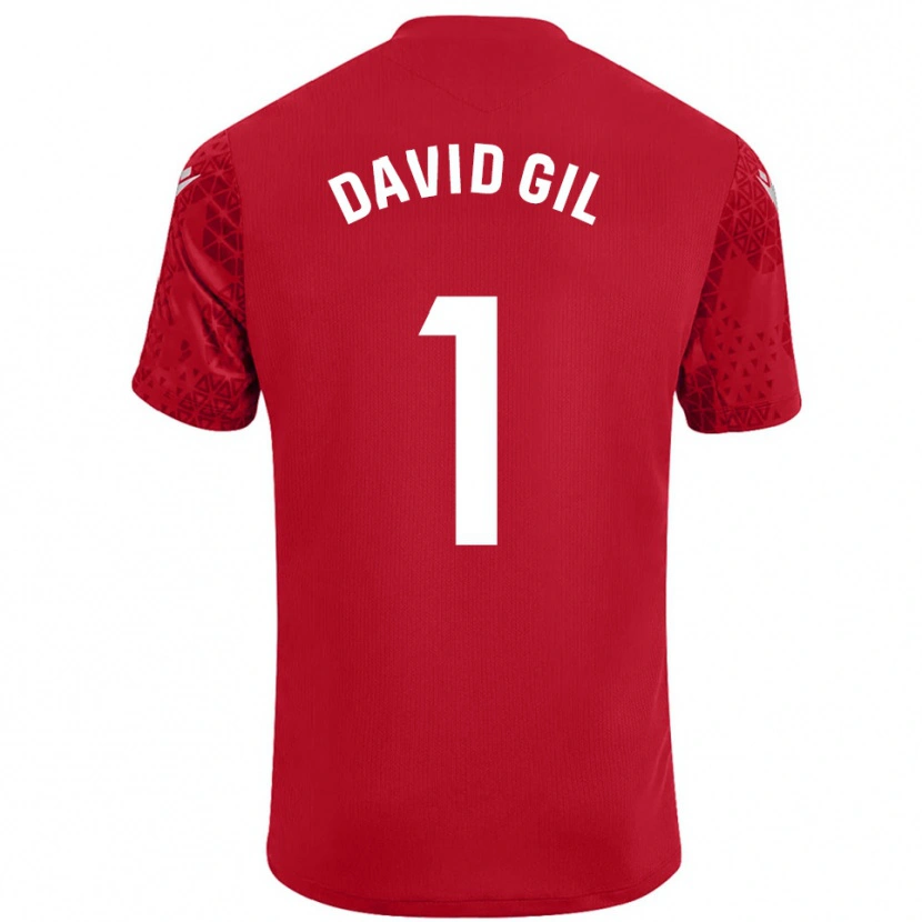 Danxen Kvinder David Gil #1 Rød Hvid Målmandstrøje 2025/26 Trøje T-shirt