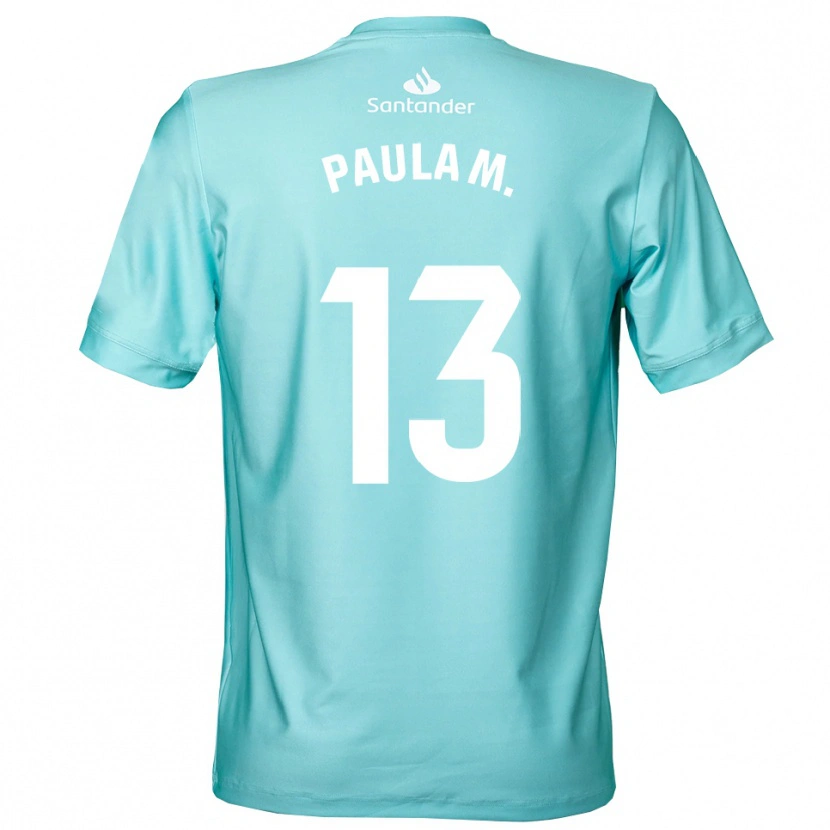 Danxen Kvinder Paula Muñoz Álvarez #13 Lys Cyan Hvid Målmandstrøje 2025/26 Trøje T-shirt