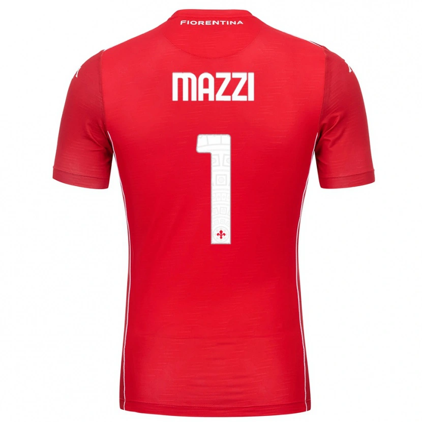Danxen Kvinder Tommaso Mazzi #1 Rød Hvid Målmandstrøje 2025/26 Trøje T-shirt