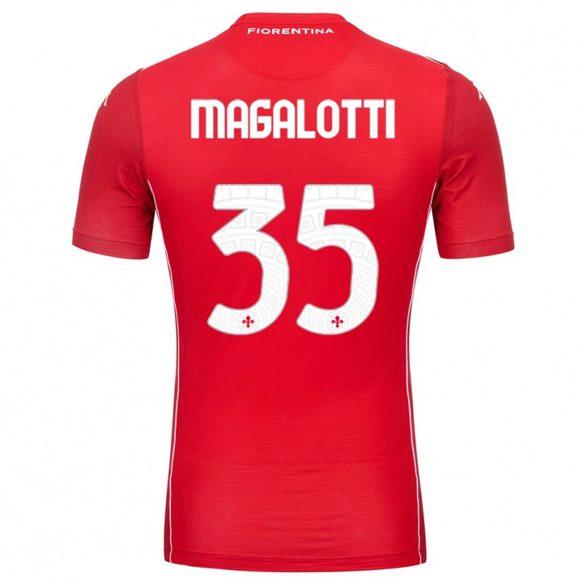 Danxen Kvinder Mattia Magalotti #35 Rød Hvid Målmandstrøje 2025/26 Trøje T-shirt