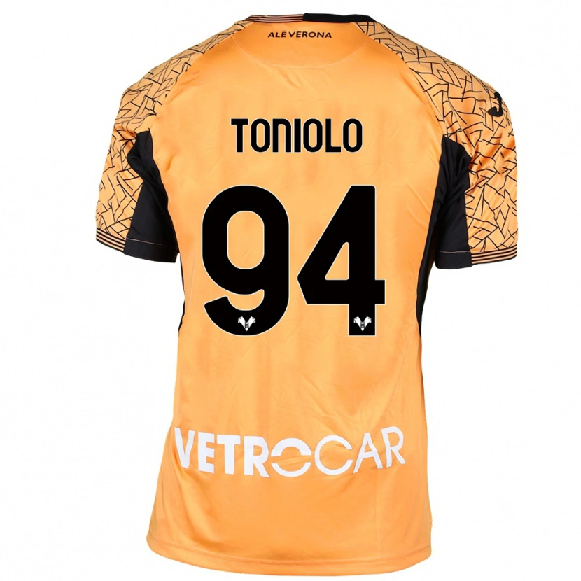 Danxen Kvinder Giacomo Toniolo #94 Orange Sort Hvid Målmandstrøje 2025/26 Trøje T-shirt