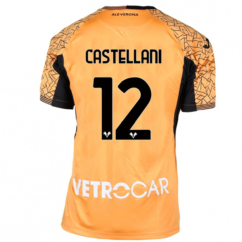 Danxen Kvinder Zeno Castellani #12 Orange Sort Hvid Målmandstrøje 2025/26 Trøje T-shirt