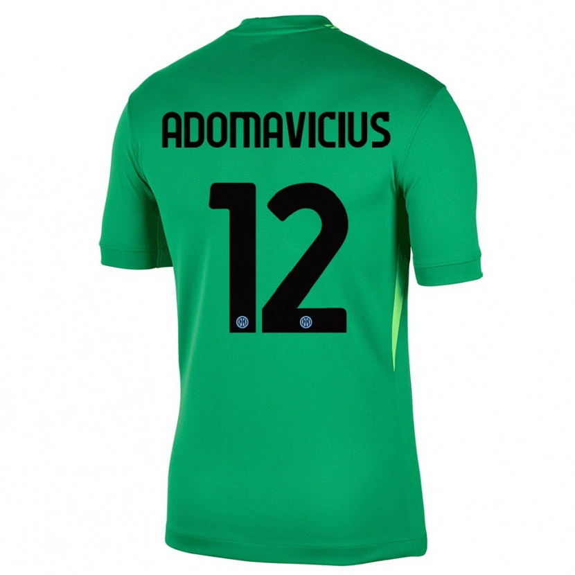 Danxen Kvinder Henrikas Adomavicius #12 Lys Grøn Sort Målmandstrøje 2025/26 Trøje T-shirt