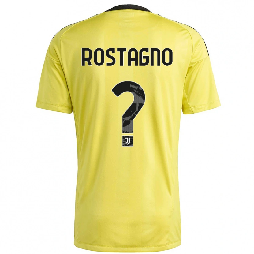 Danxen Kvinder Alberto Rostagno #0 Gul Hvid Målmandstrøje 2025/26 Trøje T-shirt