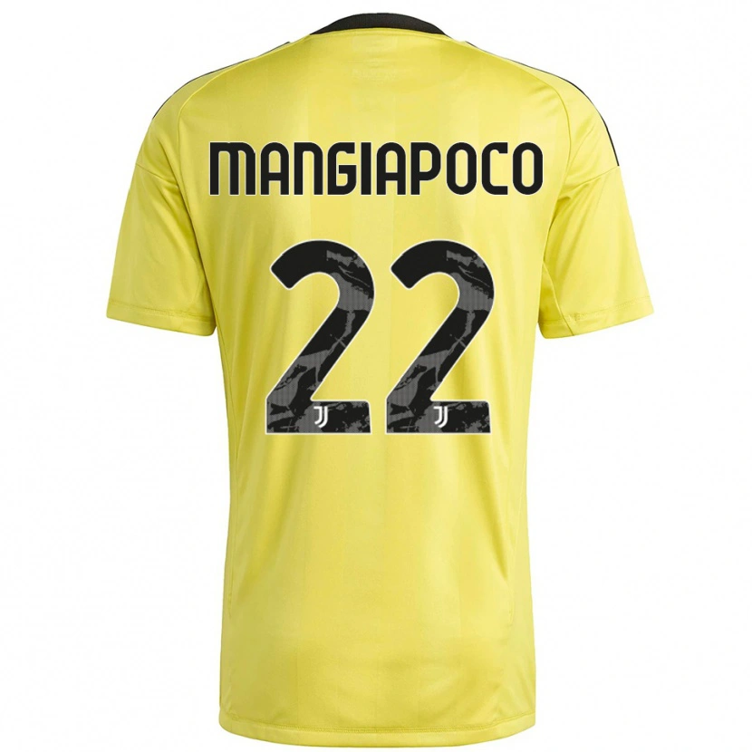Danxen Kvinder Stefano Mangiapoco #22 Gul Hvid Målmandstrøje 2025/26 Trøje T-shirt
