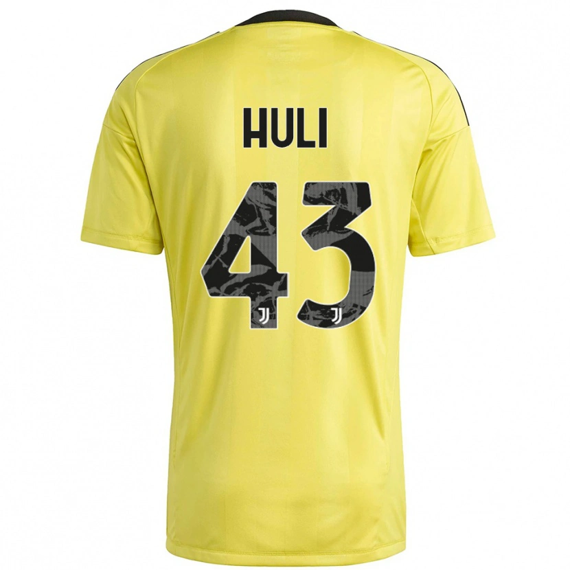 Danxen Kvinder Raffaele Huli #43 Gul Hvid Målmandstrøje 2025/26 Trøje T-shirt
