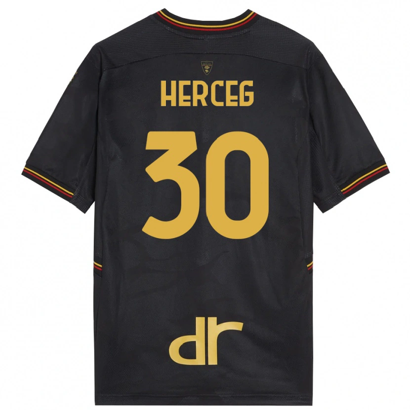 Danxen Kvinder Lovro Herceg #30 Sort Brun Målmandstrøje 2025/26 Trøje T-shirt
