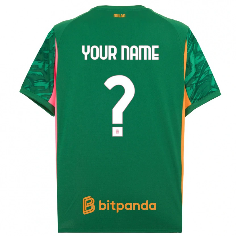 Danxen Kvinder AC Milan Grøn Orange Pink Målmandstrøje 2025/26 Trøje T-shirt