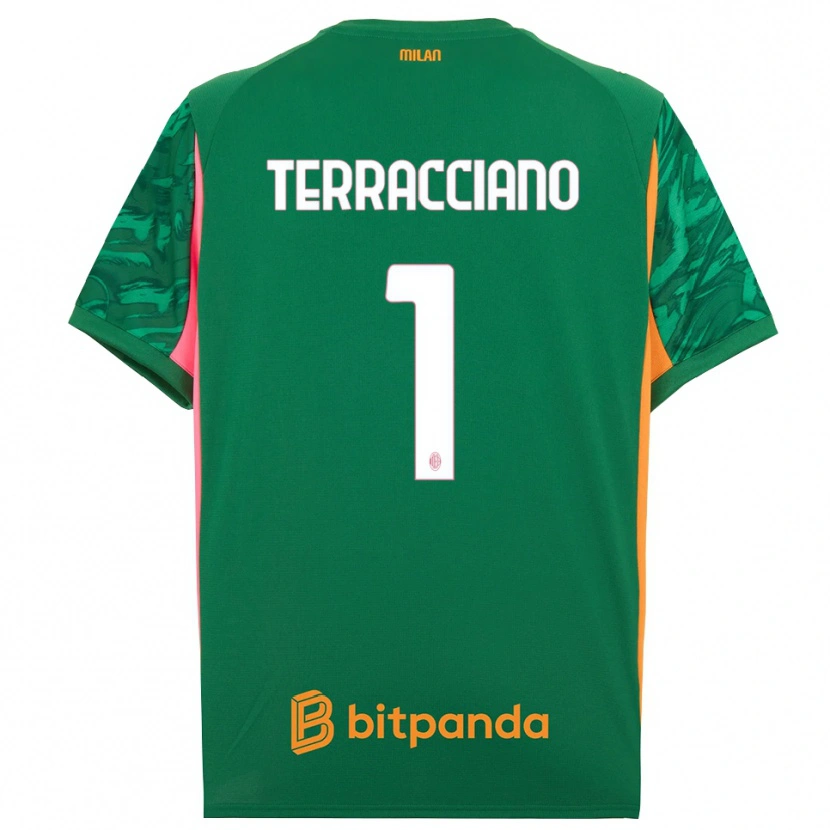 Danxen Kvinder Pietro Terracciano #1 Grøn Orange Pink Målmandstrøje 2025/26 Trøje T-shirt