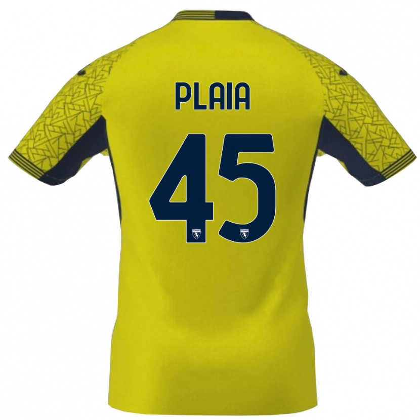 Danxen Kvinder Francesco Plaia #45 Gul Sort Målmandstrøje 2025/26 Trøje T-shirt