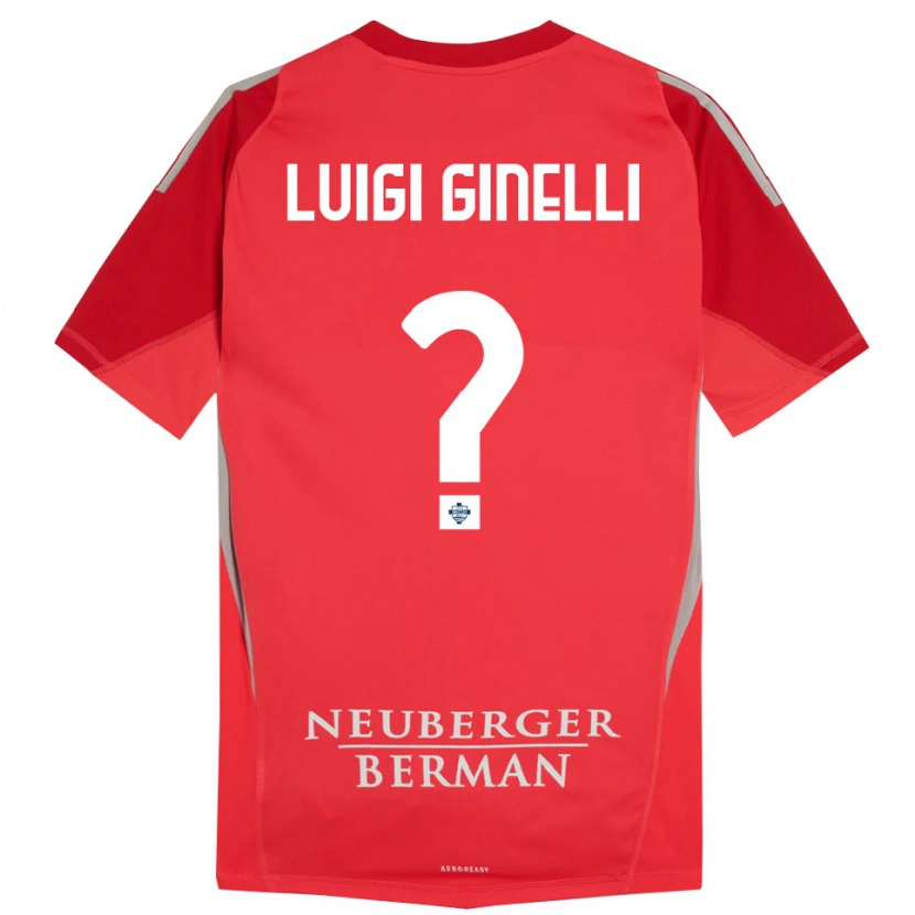 Danxen Kvinder Lorenzo Luigi Ginelli #0 Rød Grå Målmandstrøje 2025/26 Trøje T-shirt