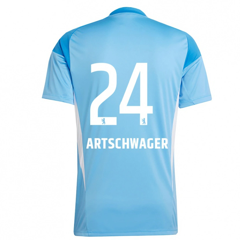 Danxen Kvinder Finn Artschwager #24 Blå Sort Målmandstrøje 2025/26 Trøje T-shirt