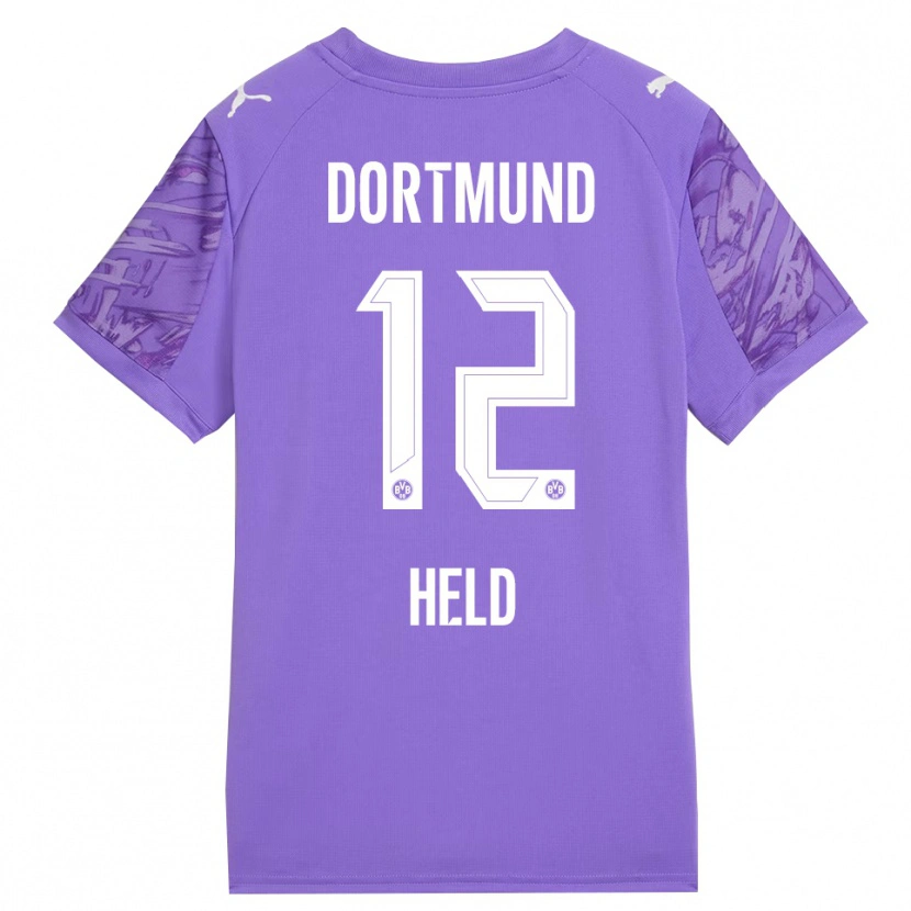 Danxen Kvinder Aaron Held #12 Lilla Hvid Målmandstrøje 2025/26 Trøje T-shirt