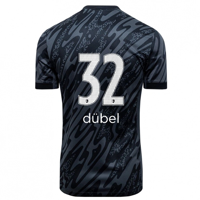 Danxen Kvinder Sarah-Lisa Dübel #32 Sort Hvid Målmandstrøje 2025/26 Trøje T-shirt