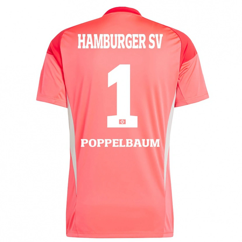 Danxen Kvinder Colin Poppelbaum #1 Rød Orange Målmandstrøje 2025/26 Trøje T-shirt