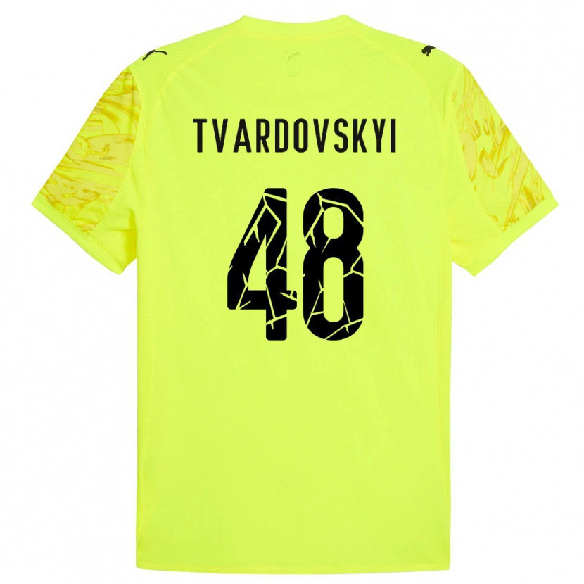 Danxen Kvinder Denys Tvardovskyi #48 Grøn Gul Målmandstrøje 2025/26 Trøje T-shirt