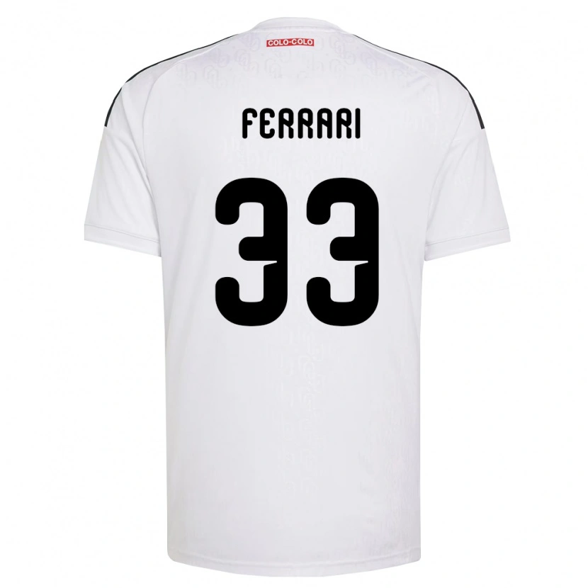 Danxen Børn Matías Ferrari #33 Hvid Sort Hjemmebane Spillertrøjer 2026/27 Trøje T-Shirt