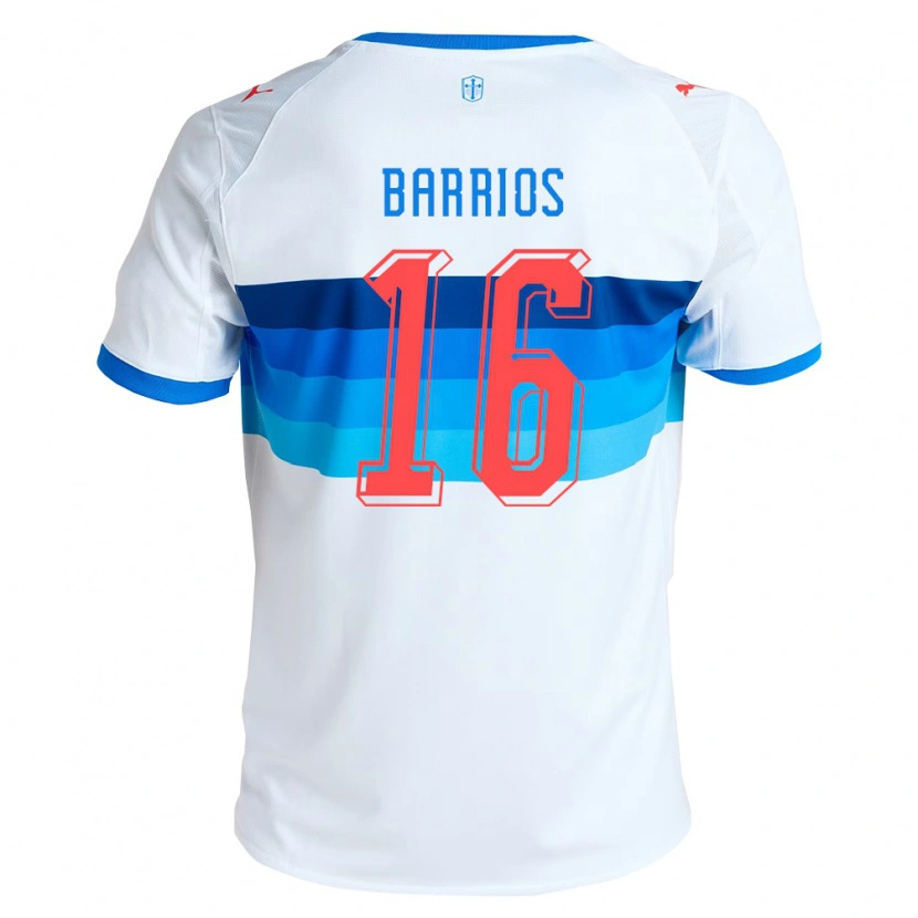Danxen Børn Martín Barrios #16 Hvid Himmelblå Hjemmebane Spillertrøjer 2026/27 Trøje T-Shirt