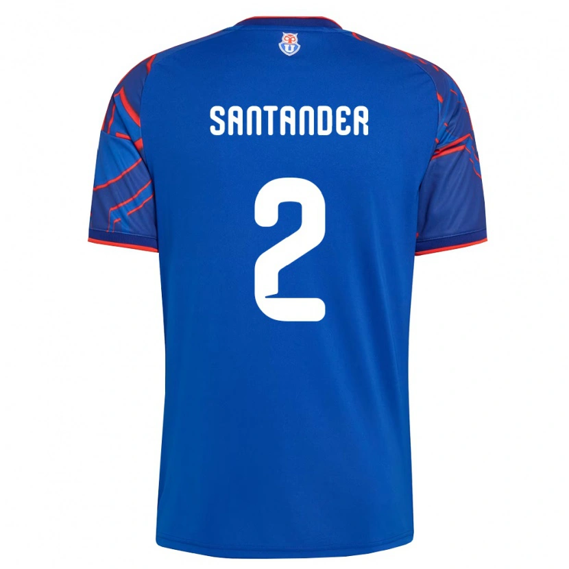 Danxen Børn Constanza Santander #2 Kongelig Blå Rød Hjemmebane Spillertrøjer 2026/27 Trøje T-Shirt