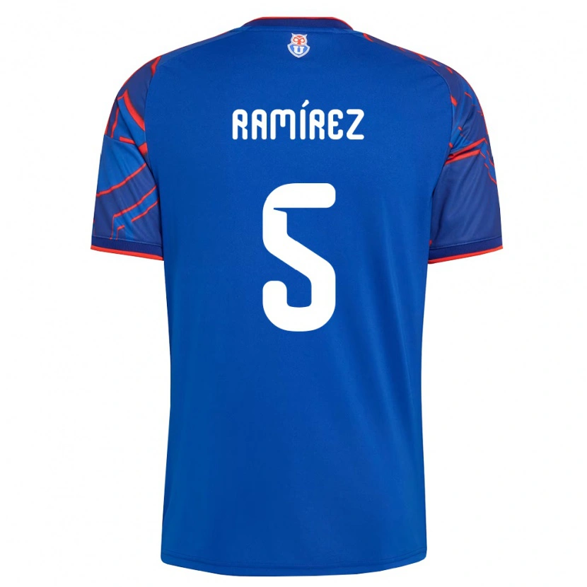 Danxen Børn Nicolás Ramírez #5 Kongelig Blå Rød Hjemmebane Spillertrøjer 2026/27 Trøje T-Shirt