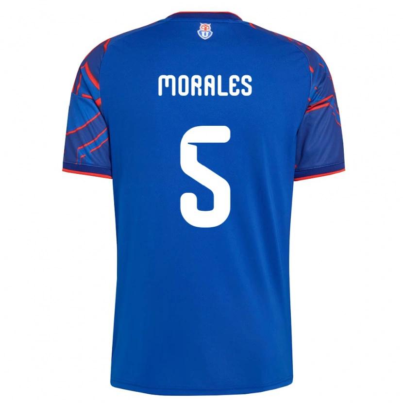 Danxen Børn Mariana Morales #5 Kongelig Blå Rød Hjemmebane Spillertrøjer 2026/27 Trøje T-Shirt