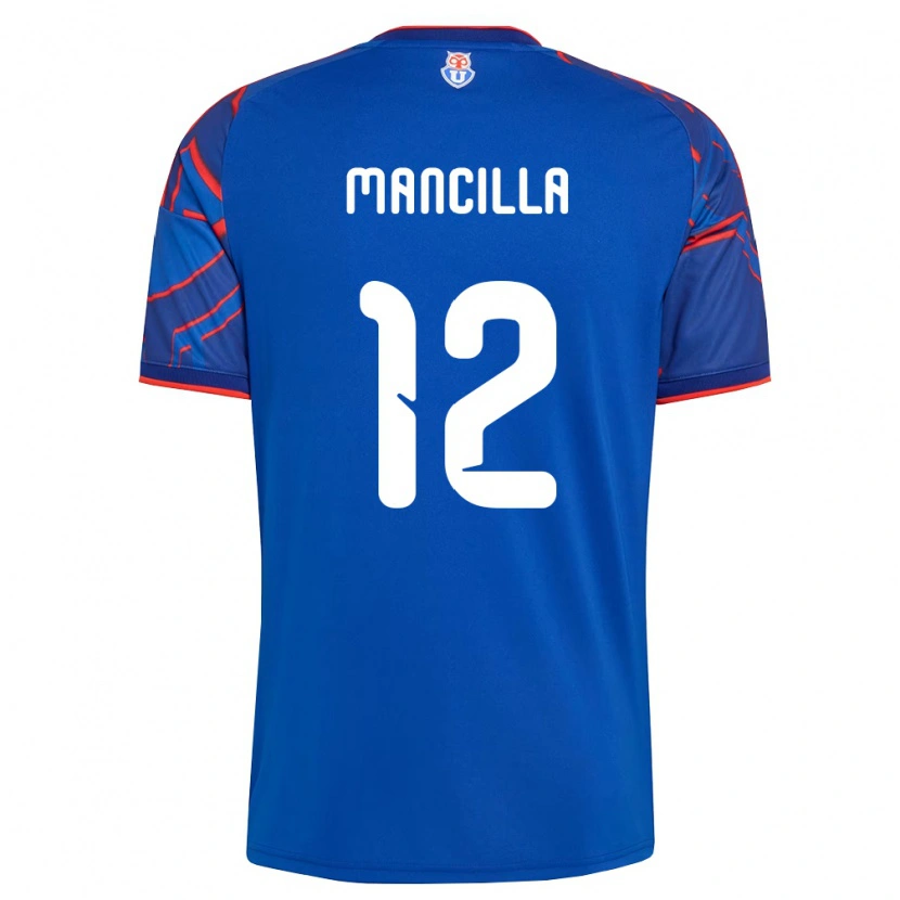 Danxen Børn Franco Mancilla #12 Kongelig Blå Rød Hjemmebane Spillertrøjer 2026/27 Trøje T-Shirt