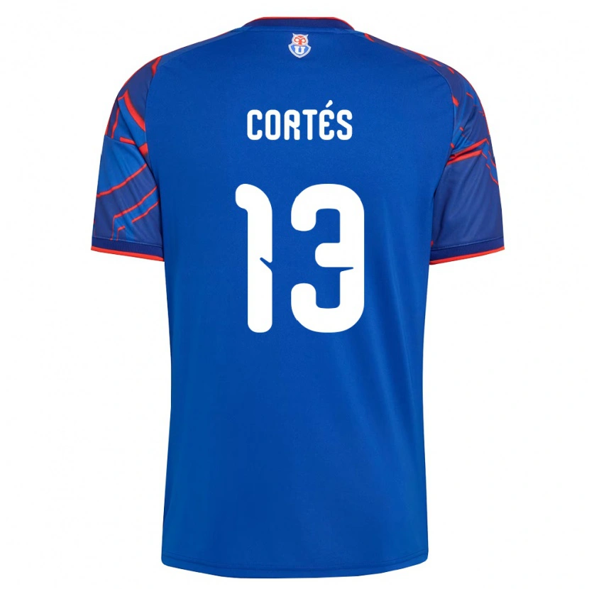 Danxen Børn Jhon Cortés #13 Kongelig Blå Rød Hjemmebane Spillertrøjer 2026/27 Trøje T-Shirt