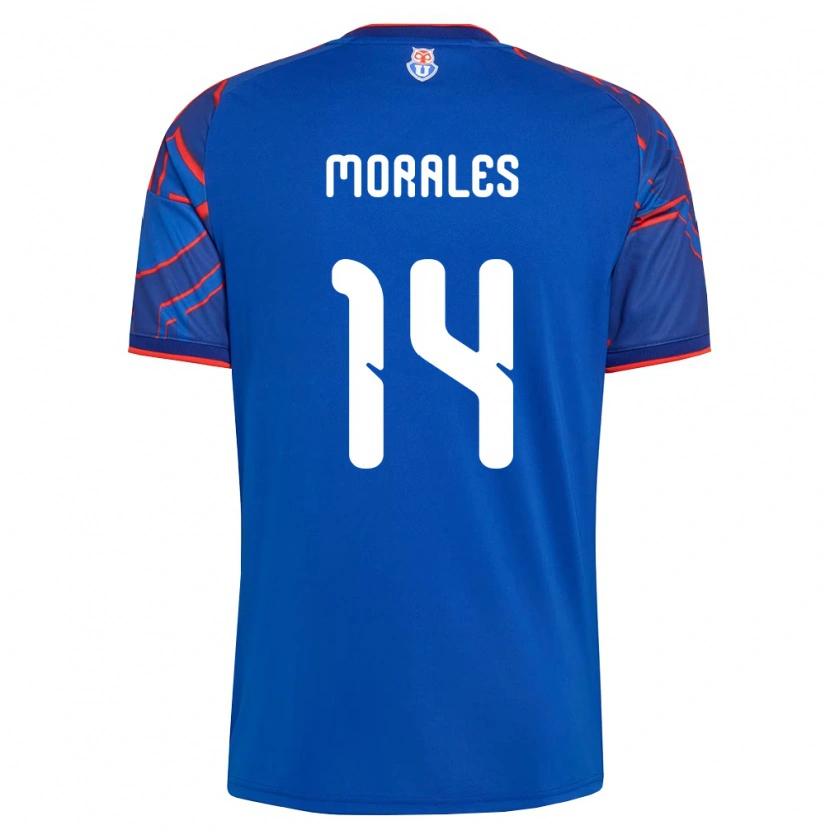 Danxen Børn Marcelo Morales #14 Kongelig Blå Rød Hjemmebane Spillertrøjer 2026/27 Trøje T-Shirt