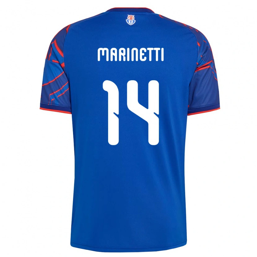 Danxen Børn Nicolás Marinetti #14 Kongelig Blå Rød Hjemmebane Spillertrøjer 2026/27 Trøje T-Shirt