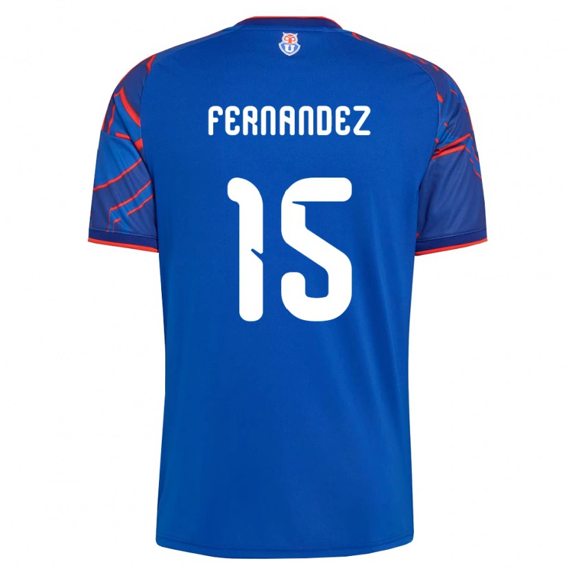 Danxen Børn Vicente Fernández #15 Kongelig Blå Rød Hjemmebane Spillertrøjer 2026/27 Trøje T-Shirt