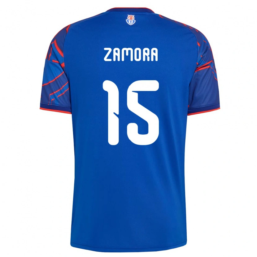 Danxen Børn Daniela Zamora #15 Kongelig Blå Rød Hjemmebane Spillertrøjer 2026/27 Trøje T-Shirt