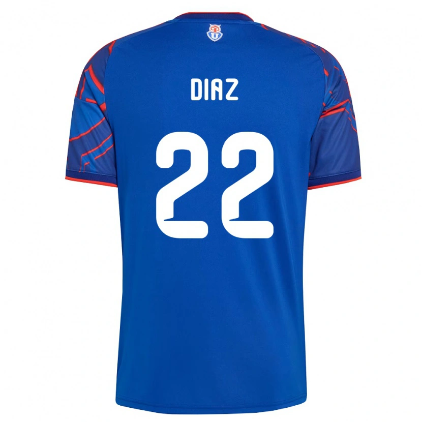 Danxen Børn Valentina Díaz #22 Kongelig Blå Rød Hjemmebane Spillertrøjer 2026/27 Trøje T-Shirt