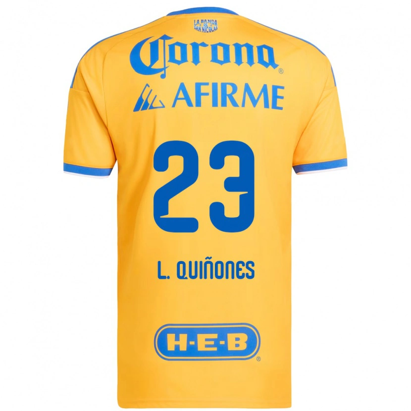 Danxen Børn Luis Quinones #23 Gul Blå Hjemmebane Spillertrøjer 2026/27 Trøje T-Shirt