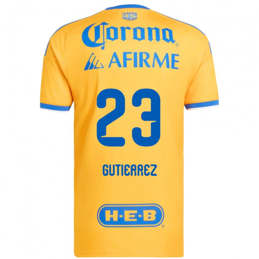 Danxen Børn Jana Gutierrez #23 Gul Blå Hjemmebane Spillertrøjer 2026/27 Trøje T-Shirt