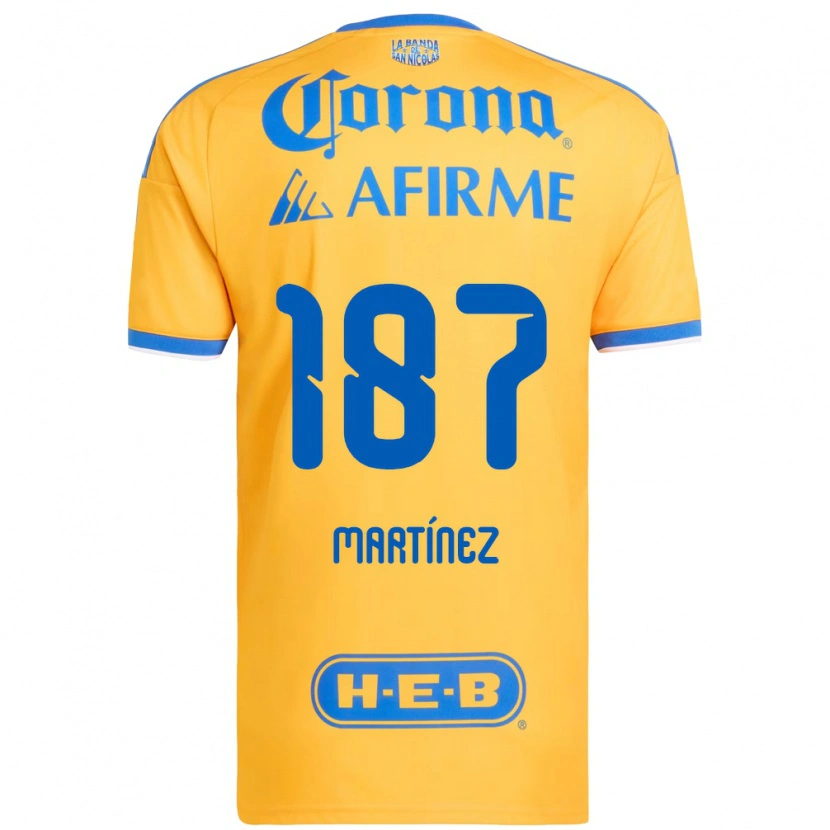 Danxen Børn Emilio Martínez #187 Gul Blå Hjemmebane Spillertrøjer 2026/27 Trøje T-Shirt