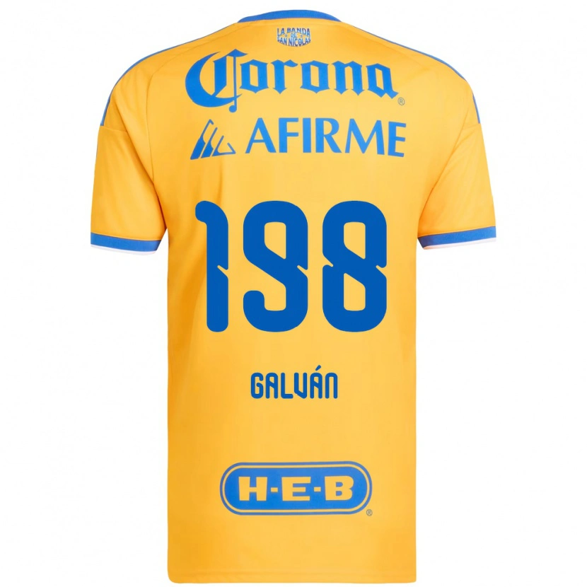 Danxen Børn Isac Galván #198 Gul Blå Hjemmebane Spillertrøjer 2026/27 Trøje T-Shirt
