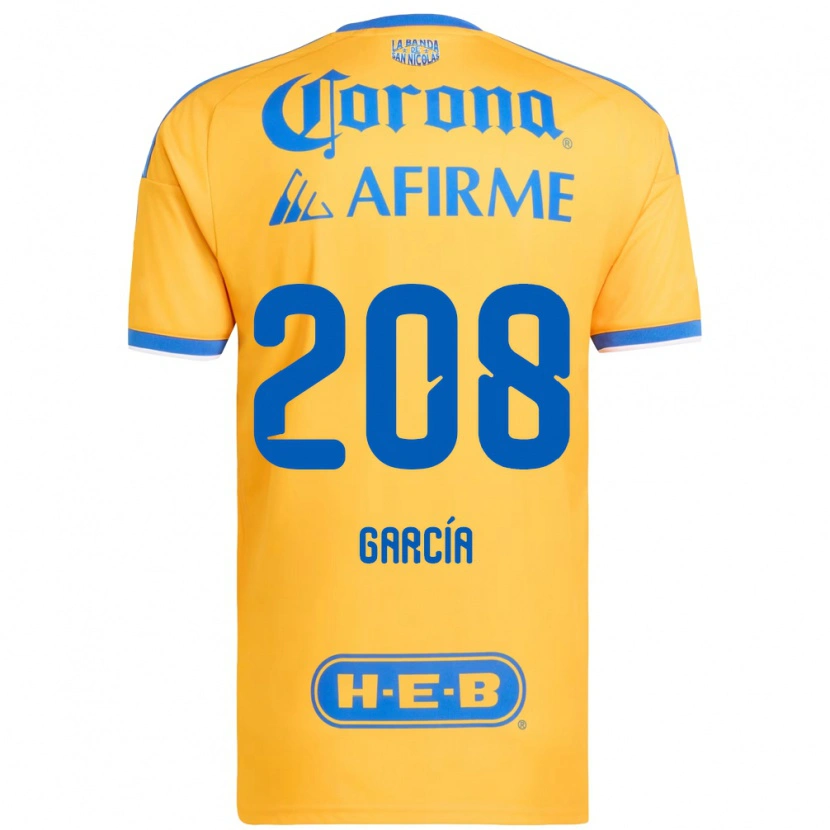 Danxen Børn Ángel García #208 Gul Blå Hjemmebane Spillertrøjer 2026/27 Trøje T-Shirt