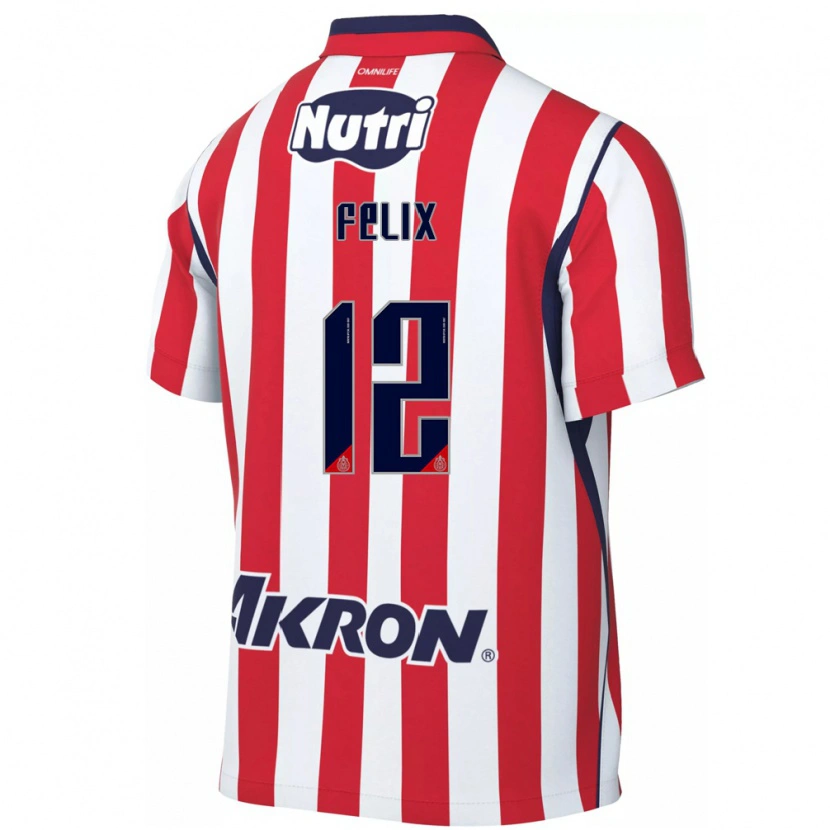 Danxen Børn Blanca Félix #12 Rød Hvid Hjemmebane Spillertrøjer 2026/27 Trøje T-Shirt