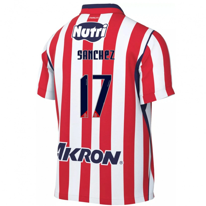 Danxen Børn Jesús Sánchez #17 Rød Hvid Hjemmebane Spillertrøjer 2026/27 Trøje T-Shirt