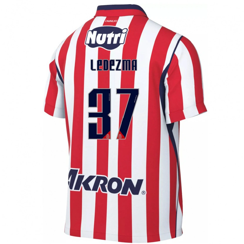 Danxen Børn Richard Ledezma #37 Rød Hvid Hjemmebane Spillertrøjer 2026/27 Trøje T-Shirt