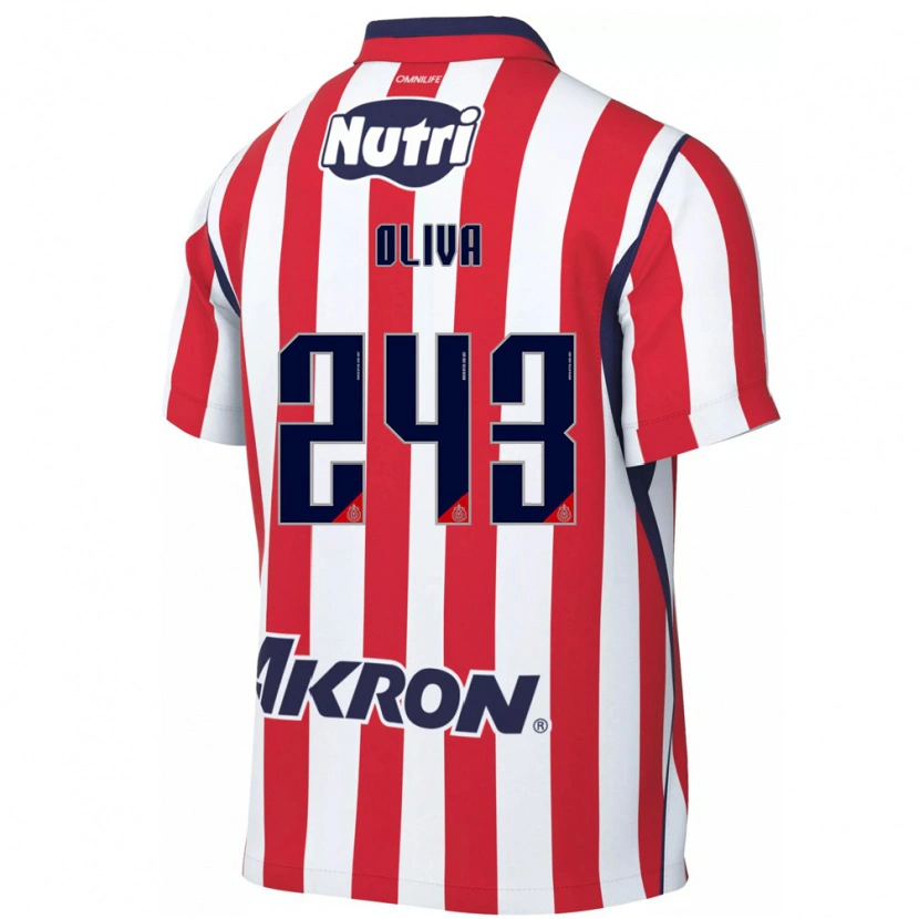 Danxen Børn Diego Oliva #243 Rød Hvid Hjemmebane Spillertrøjer 2026/27 Trøje T-Shirt