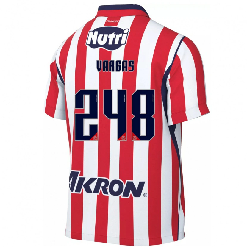 Danxen Børn Uziel Vargas #248 Rød Hvid Hjemmebane Spillertrøjer 2026/27 Trøje T-Shirt