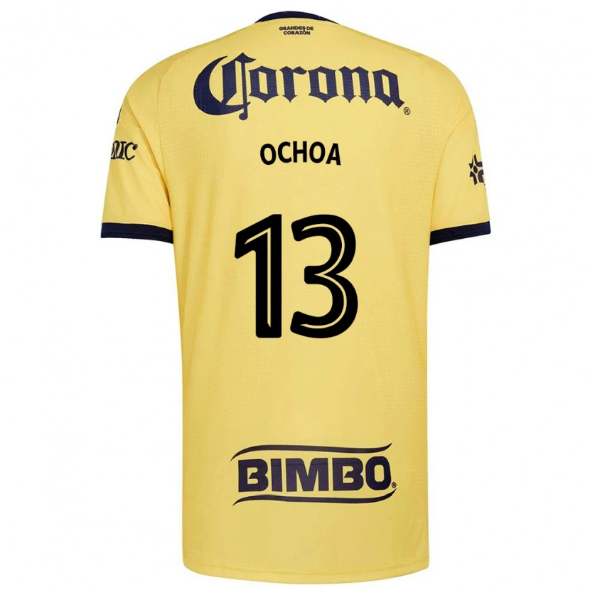 Danxen Børn Guillermo Ochoa #13 Gul Rød Sort Hjemmebane Spillertrøjer 2026/27 Trøje T-Shirt