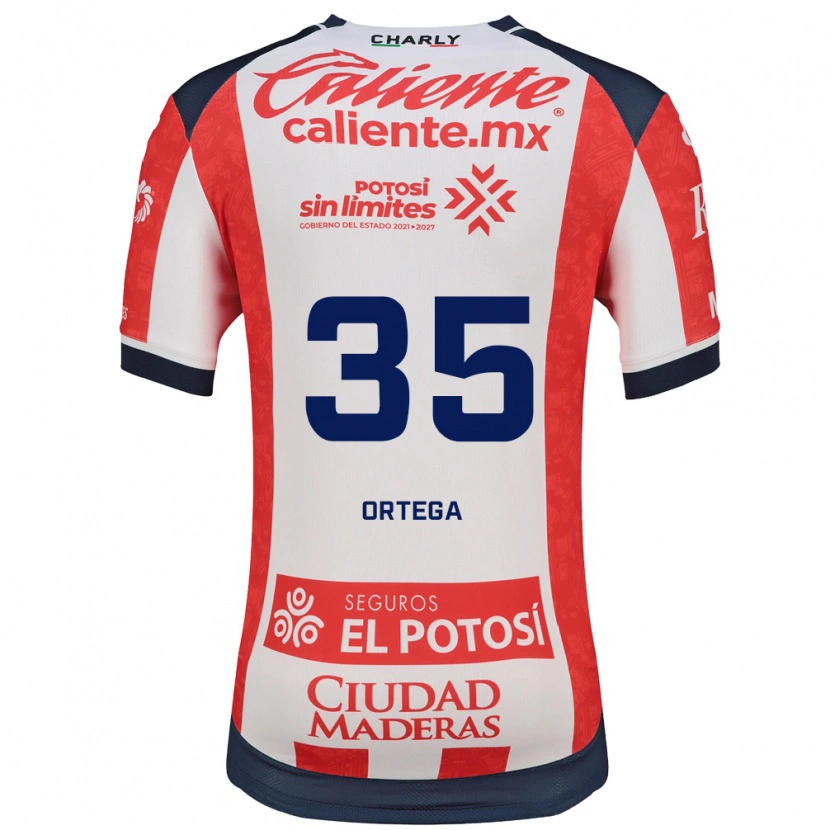 Danxen Børn Kevin Ortega #35 Rød Hvid Sort Hjemmebane Spillertrøjer 2026/27 Trøje T-Shirt