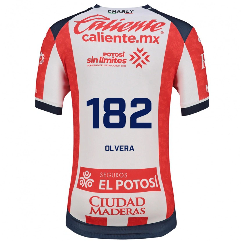 Danxen Børn Artemio Olvera #182 Rød Hvid Sort Hjemmebane Spillertrøjer 2026/27 Trøje T-Shirt