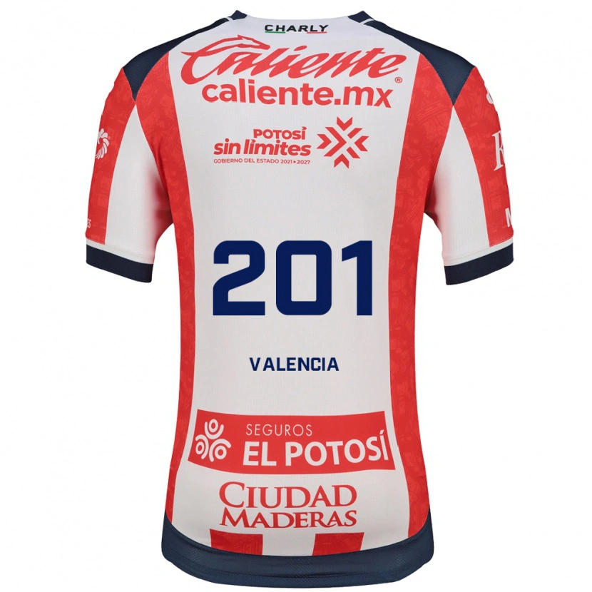 Danxen Børn Cristian Valencia #201 Rød Hvid Sort Hjemmebane Spillertrøjer 2026/27 Trøje T-Shirt