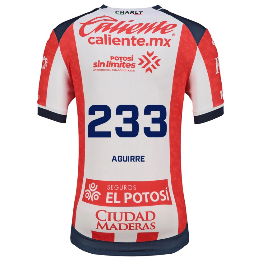 Danxen Børn Francisco Aguirre #233 Rød Hvid Sort Hjemmebane Spillertrøjer 2026/27 Trøje T-Shirt