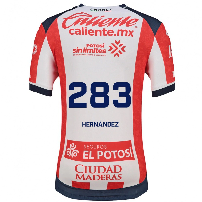 Danxen Børn Sebastián Hernández #283 Rød Hvid Sort Hjemmebane Spillertrøjer 2026/27 Trøje T-Shirt