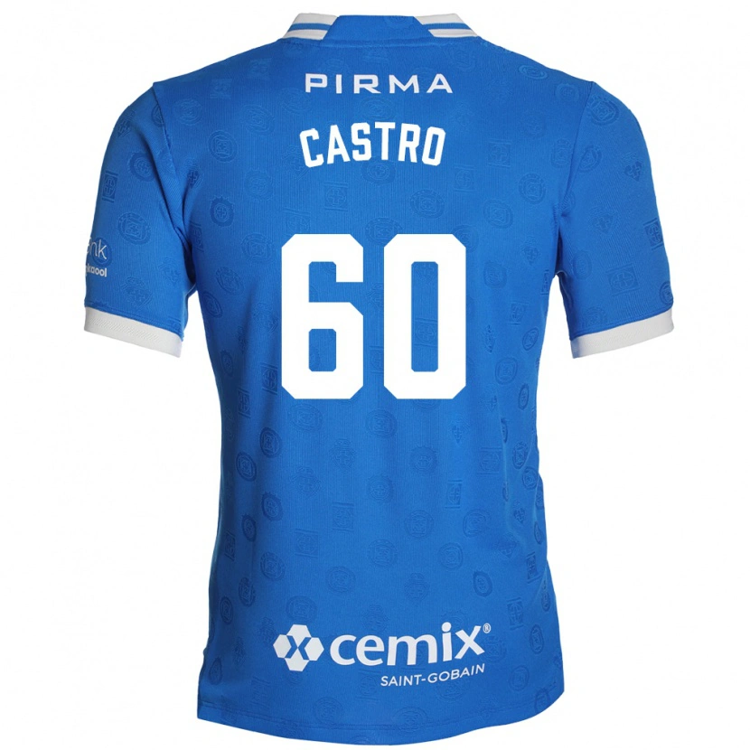 Danxen Børn Ariel Castro #60 Blå Hvid Rød Hjemmebane Spillertrøjer 2026/27 Trøje T-Shirt