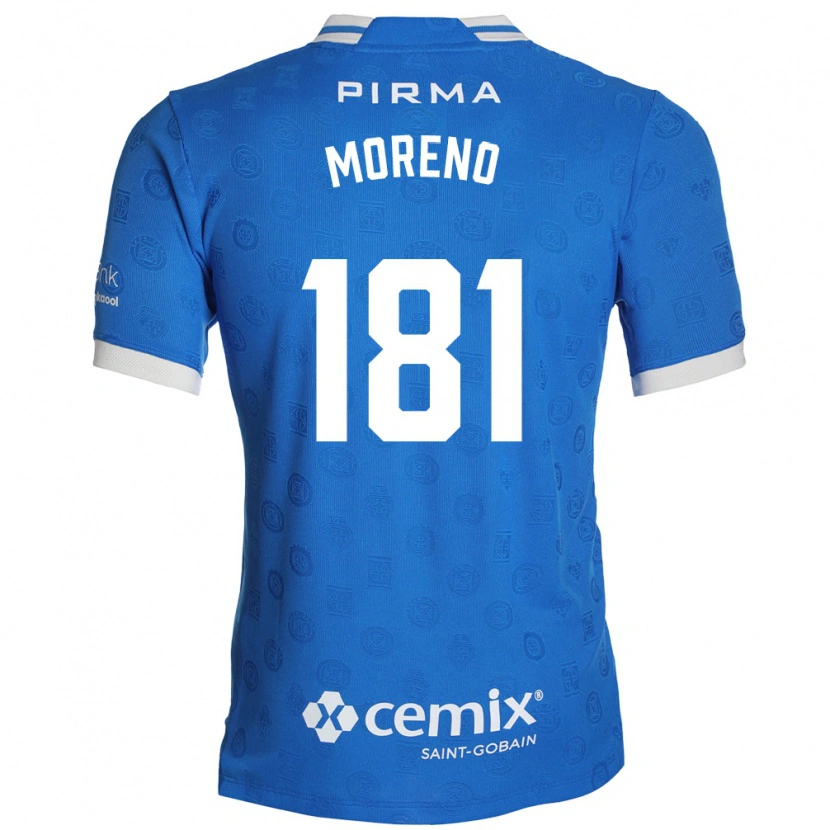 Danxen Børn Roberto Moreno #181 Blå Hvid Rød Hjemmebane Spillertrøjer 2026/27 Trøje T-Shirt